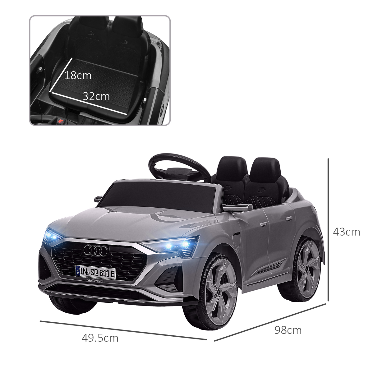 Audi Q8 e-tron Sportback - Grey